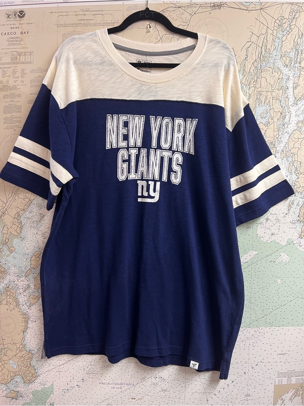 New York Giants Football Shirt Fanatics NFL Pro Line Men’s Blue Top Size 2XL